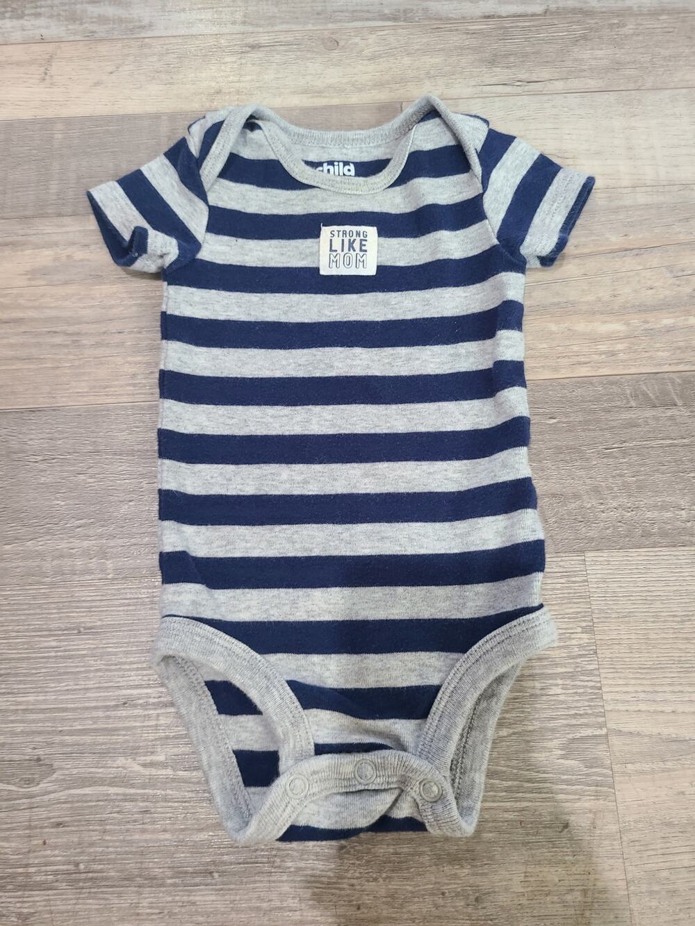 Child of mine by carters 0-3 months striped one piece